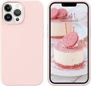 GUAGUA Case for iPhone 13 Pro Max, Liquid Silicone Gel Rubber iPhone 13 Pro Max Case, Full Body Slim Soft Microfiber Lining Cushion Shockproof Protective Cover 6.7 inch,Pink