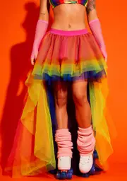 [Club Exx] Grand Entrance Rainbow Tulle Skirt