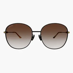 【GUCCI 古馳】圓形金屬太陽眼鏡(GG1416SK-004)