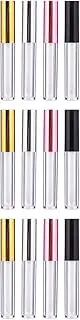 Gogogmee Compact 12pcs 5ml Lip Gloss Empty Containers Colorful Electroplated Cap Holders for Makeup Bag
