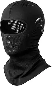[DARENYI] Balaclava Ski Face Mask Breathable Knit Full Face Balaclava Face Mask Men/Women for Motorcycle Cycling Running Black, Black, One size