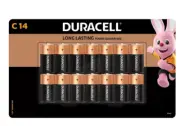 14 Pack Duracell D or C Alkaline 1.5V Battery Batteries New