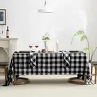 100% Yarn-Dyed Linen Rectangle Tablecloths 60x108Inches for Dining,Buffet Par...