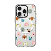 iPhone 16 Pro Clear Case MagSafe Compatible Dog Faces