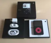 NEW，Custom Apple iPod Classic Video 5th Gen ( U2 80GB) Black & Red -Warranty