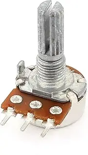 Aexit 500K (Potentiometer) Ohm B500K Knurled Shaft Linear Rotary (68ry312qf268) Taper Potentiometer