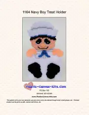 Navy Boy Treat Holder- Plastic Canvas Pattern or Kit