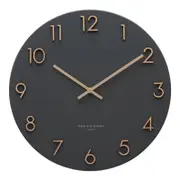 One Six Eight London KATELYN Charcoal Grey 40cm Metal Wall Clock
