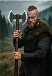 Handmade double-headed Viking axe, large Nordic axe, hand-forged axe AU