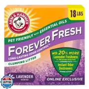 Arm and Hammer Forever Fresh Clumping Cat Litter Lavender, MultiCat 18lb With
