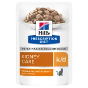 Hill's Prescription Diet k/d Kidney Care Chicken Wet Cat Food - 12 x 85g pouches