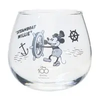 在飛比找O!MyGod購物商城優惠-迪士尼 100週年慶典 不倒翁玻璃杯-米奇/汽船威利號-29