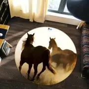 3D Sand Dust Horse NAO4015 Game Rug Mat Elegant Photo Carpet Mat Fay