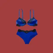 Victoria's Secret 34C, 34DD+S BOMBSHELL Smooth Push-Up Bra Panty set Blue Oar