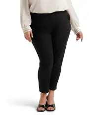 [Forever New Curve] Audrey High Waist Cropped Pants in Black