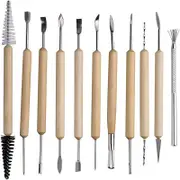 11 Piece Polymer Clay Sculpting and Carving Tool Set for Pottery and DIY