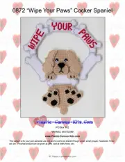 Cocker Spaniel Dog-Wipe our Paws Wreath- Plastic Canvas Pattern or Kit
