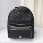 空姐精品代購 COACH 32083 新款女士浮雕壓C全皮中號後背包 雙肩包 時尚休閒 附代購憑證