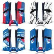 NHL NEW YORK RANGERS VINYL SKIN DECAL FOR SONY PS5 PRO DISC EDITION BUNDLE
