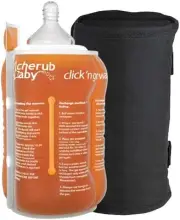Cherub Baby 'Click N Go’ Portable Reusable Travel Baby Bottle Warmer and Pouc...