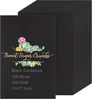 100 Sheets Black Cardstock Paper