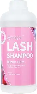 Eyelash Extension Cleanser Bubble Gum 1L Natural Lash Extension Shampoo Professional Eyelid Foaming Cleanser Paraben & Sulfate Free Non-lrritating Wash for Extensions Lashes with Salon and Home Care