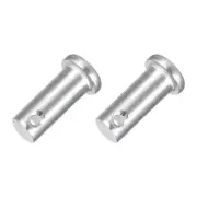 2Pcs 3/8" x 1" Single Hole Clevis Pins, 304 Stainless Steel Flat Head Pins