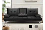 ALFORDSON Sofa Bed Lounge 3 Seater Futon Couch Cup Holder