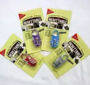 4 x KeyRing Luggage Padlock Travel Combination Pad Lock