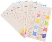 Angoily 6 Sets Calendar Stickers DIY Planner Tabs for Easy Navigation Monthly Index Stickers for Organizing Agendas Diaries User Friendly Residue Ample Supply for Multiple Uses