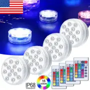 2/4x Luces Para Piscinas RGB Led Sumergibles Luces magnético Pood fuente luz