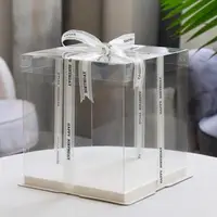 在飛比找momo購物網優惠-【GIFTME5】透明包裝蛋糕盒5入(透明塑膠蛋糕盒 透明塑