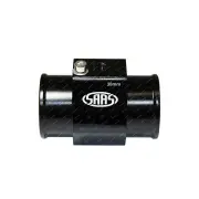 SAAS Water Temp Adapter Rad Hose 38mm Black Aluminium Inline Sender Adaptor