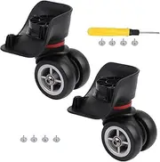 BQLZR 1.93" x 0.63" Luggage Swivel Caster Wheel Wear-Resistant W042-S Left Pack of 2