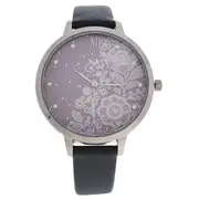 Charlotte Raffaelli CRR004 La Romance - Silver/Grey Leather Strap Watch by Charlotte Raffaelli for Women - 1 Pc Watch