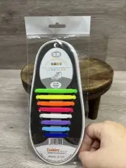 NEW Silicone Rainbow Color No Tie Unisex Shoelaces for Adult, Elastic Shoe Laces