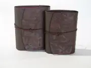 Case Holder Breviary Or Liturgy House Hours IN Skin and Jute With Tau
