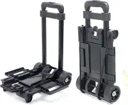 Foldable Plastic Folding Cart Lightweight Folding Shopping Trolley Mini Lugga...