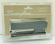 Swingline Compact Anti-Microbial 20-Sheet Capacity Black Desk Stapler, 74711 NEW