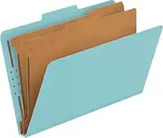 Pendaflex Classification Folders 2 Dividers, 2" Fasteners, Legal Size, Blue, 10/Box (29030P)