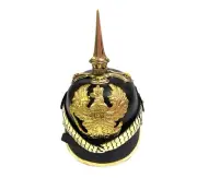German Pickelhaube Helmet Imperial Prussian Helmet Spiked Leather Helmet Costume