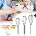 3 Pack Stainless Steel Whisk Set 6 Wire Whisks 8/10/12 Inch Kitchen✍
