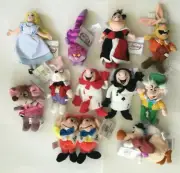 Alice in Wonderland COMPLETE SET OF 11 w/ tags beanies plush 8” very rare Dodo