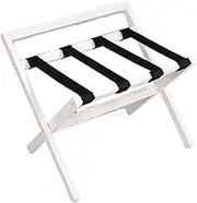 Luggage Rack Suitcase Stand Home Luggage Rack Foldable Wood Suitcase Stand with Storage Shelf for Guest Room Bedroom Hotel Luggage Shelf Luggage Stand
