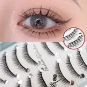 10 Pairs Wispy Long Thick Fluffy False Eyelashes Natural Cross Lash Extension