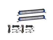 2x Kings 20" Double Row Light Bar 11,010 Lumens - 1 Lux @ 545 m IP67 + 2x Plug N Play Wiring Harness Kit
