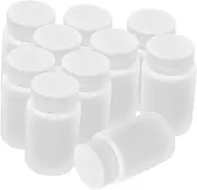 HOLIDYOYO 20pcs Food-grade Hdpe Sample Bottles with Screw Cap for Travel and Home Use Secure Storage for Fish Oil Pills and Tablets Compact White Medication Dispenser