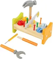 FRCOLOR 1 Set Wooden Hammer for Educational Pounding Peg Workbench with Hammer Safe for Cognitive Development and Fine Motor Skills