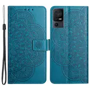 For TCL 40 SE Leather Case Mandala Imprinted Wallet Flip Phone Cover