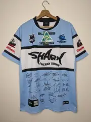 Fully Signed 2012 NRL Cronulla Sharks Jersey Shirt M Medium Brand New 292/300